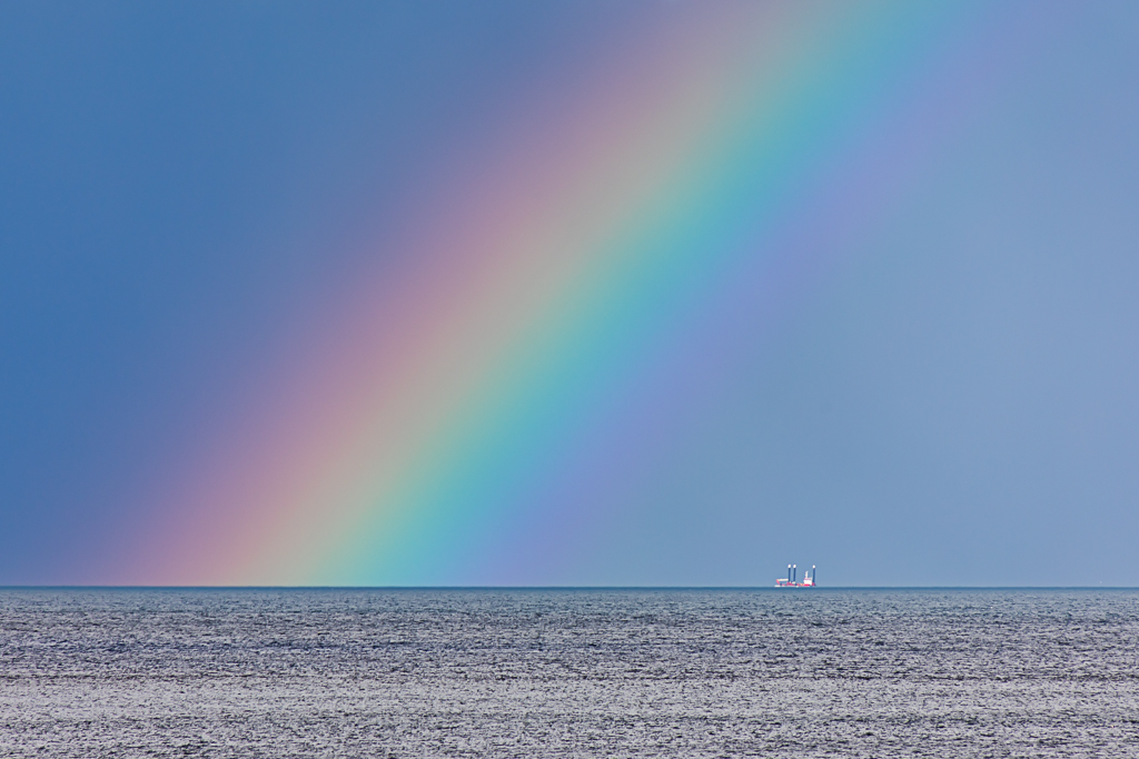 Rainbow over the sea